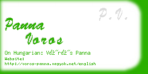 panna voros business card